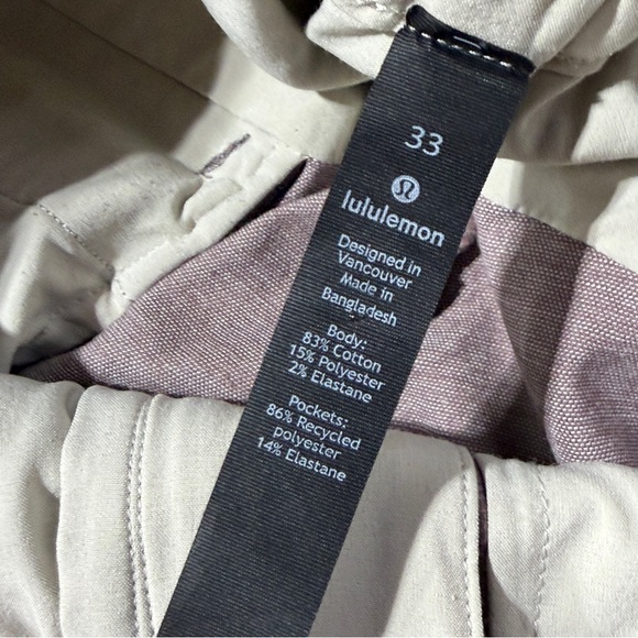 Lululemon Men's Shadow Lite Pant 33x30" Lunar Rock - Picture 2 of 8